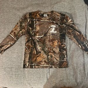 Three 6 Mafia Authentic Realtree Camo Long Sleeve Shirt Large